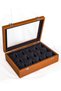 15-Piece Premium Watch Box, Faux Leather Covered, Special Design with Glass, Handmade Accessory Organizer - 3