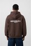 Men's Absofuckinlutely Printed Oversize Hoodie Brown