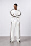 Men's 23 Stripe Detailed Doubleface Tracksuit Set Ecru