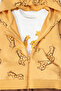 Three-Strand Hooded Cardigan 3-Piece Set (so Happy) Brown - 3