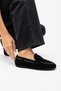 Francis Black Suede Genuine Leather Women's Loafer Shoes with Knitted Detail - 3