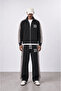 Men's 23 Stripe Detailed Doubleface Tracksuit Set Black