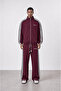 Men's Nbp Stripe Detailed Doubleface Tracksuit Set Claret Red