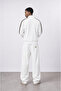 Men's 23 Stripe Detailed Doubleface Tracksuit Set Ecru - 3