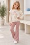 Girls' Spanish Style Sweatpants Set Brushed 2 Thread Ruffle Sweatshirt Ribbed Pants Bottom Top 2-Piece Set - 2