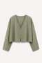 V-Neck Slim Tensel Blouse