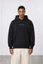 Men's Essentials Embroidered Oversize Hoodie Black - 3