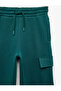Elastic Waist, Pocket Detail, Wide Leg Sweatpants - 3
