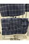 Men's Navy Blue Plaid Patterned Slim Fit Double Breasted Suit - 5