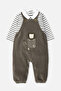 Velvet Salopet 2-Piece Set (Cool Lion) Khaki