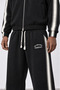 Men's Essentials Stripe Detailed Doubleface Tracksuit Set Black - 5