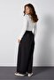 Women's Black Premium Elasticated Loose-Fit Poplin Trousers 32012 - 6