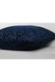 Navy Blue Geometric Patterned Textured Modern Decorative Throw Pillow Cover - 5