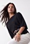 Kayık Yaka Blouse with Belted Waist - 3