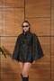 Belted Plaid Cape Jacket Poncho - 3