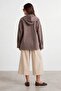 Button detailed hooded checkered jacket - 4