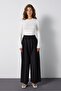 Women's Black Premium Elasticated Loose-Fit Poplin Trousers 32012 - 2