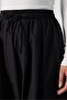 Women's Black Premium Elasticated Loose-Fit Poplin Trousers 32012 - 3