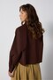Women's Brown Premium Wide-Cut Poplin Shirt with Scarf 32008 - 2