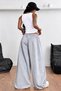 Draw Gri Extra Loose Fit Wide Leg Adjustable Elastic Lace-Up 2 Thread Oversize Sweatpants - 7