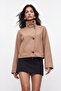Mock Neck Suede Jacket - 2