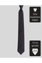 Striped Black Silk Tie – 7.5 cm Wide - 4