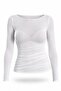 White Boat Neck Transparent Blouse 25187