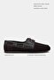 Arven Bitter Brown Suede Leather Lace Detail Marine Flat Sole Women's Loafer - 2