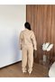 Women's Jacket and Trousers with Detailed Cuffs Suede Set - 8