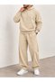 Men's Unprinted Oversize 3 Thread Sweatshirt and Baggy Sweatpants Set - 3