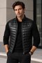 Leao Genuine Leather Men's Black Inflatable Vest - 2