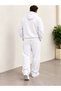 Men's Unprinted Oversize 3 Thread Sweatshirt and Baggy Sweatpants Set - 4