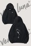 Eagle Hand Bonsai Design Back Printed Black Hooded Sweatshirt
