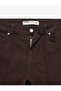 Ribbed Detailed Regular Waist Slim Fit Spanish Flare Trousers - Flare Jeans - 7