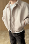 Kirba Suede Material Oversize Zippered Men's Bomber Jacket - 7