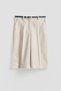 Women's Shorts Bermuda Women's Shorts City Length Belted Pocketed Fabric Barrel Wide Leg Loose Comfortable Mom Fit - 5