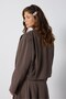 Women's Brown Premium Pleated Detailed Short Lined Trench Coat 32007 - 2