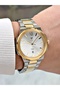 Silver-Gold Color Steel Cord Steel Case Men's Wristwatch with Calendar F2712Mr - 3