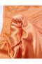 Orange Draped Fluid Viscose Satin Fabric for Dresses & Blouses 140X250Cm - 5