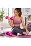 4KG Dumbbell Set of 2 – Pink Hex Vinyl Coated Hand Weights for Home Gym, Strength Training, Fitness, Aerobics & Workout - 2