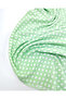 Green and White Tiny Square Patterned Thin Soft Crinkled Jersey Fabric for Dresses & Blouses 170X250Cm