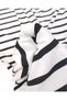 Black and White Diagonal Striped Soft Flexible Interlock Knitted Fabric for Dresses & Blouses Width: 150cm - 5