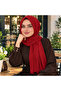 Women's Hijab Sandy Practical Ready-Made Hijab Shawl Red