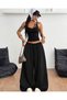 Casual Wide-Lette Oversize Sweatpants with Adjustable Elastic Laces and 2 Threads - 4