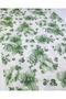 Ecru with Green Floral Pattern Viscose Voile Fabric for Shirts & Dresses 140X180Cm - 2