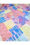 Pink Blue Yellow Green Patterned Viscose Satin Voile Fabric for Dresses & Blouses 145X250Cm - 2
