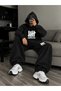 Unisex Women's and Men's Undefeated Printed Oversize Winter Sweatshirt and Baggy Sweatpants Set - 3