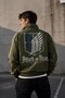 Anime Attack on Titan Khaki Green Unisex College Jacket with Stripes Thick 3 Thread Raster Premium Jacket