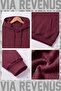 Biker Printed Burgundy Wide Fit Hoodie Sweatshirt - 3 Thread Fleece Detail Inside - 2