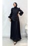 Drapeli Belt Detailed Premium Hijab Evening Dress
